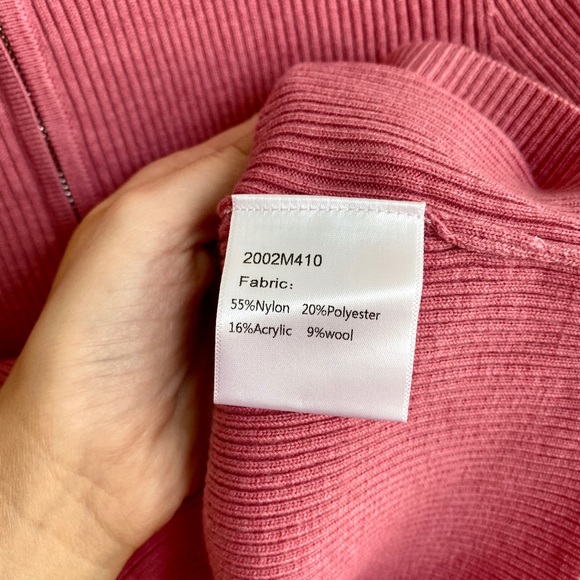 NWT J.ING Pink Basic Zip Up Sweater - Flamingo - Picture 8 of 15
